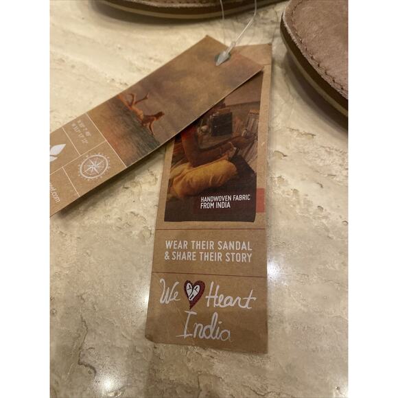 Reef LEATHER Flip Flops Women's Sandals Cushion Leather Size 7 Mystic Seas New - Picture 5 of 7